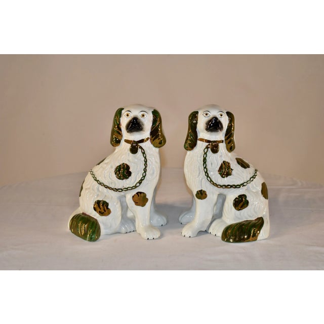 Pair of 19th Century Staffordshire Spaniels For Sale - Image 9 of 9