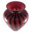Contemporary Large Red & Black Striped Glass Vase - Signed by Lisa Aronzon For Sale - Image 3 of 8