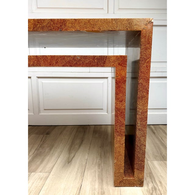 Karl Springer Postmodern Karl Springer Style Architectural Console Table For Sale - Image 4 of 16
