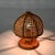 Round Table Lamps in Bamboo, Rattan and Vienna Straw, Italy 1960, Set of 2 For Sale - Image 3 of 13