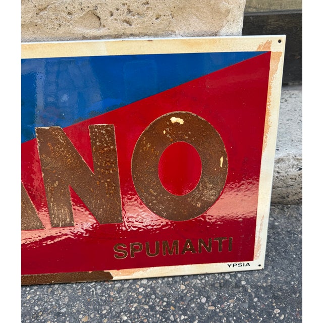 Metal Vintage Cinzano Sign, 1960s For Sale - Image 7 of 9
