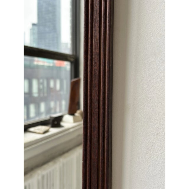 Antique Elongated Cross-Hatch Mirror, Circa Early 20th Century For Sale - Image 10 of 18