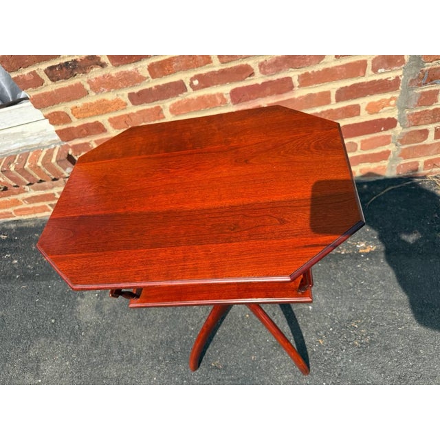 Vintage English Regency Style Mahogany Spider Leg Two Tier Side Table For Sale - Image 16 of 16