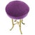 The purple cushion barstool features a vibrant purple upholstered seat with generous padding for comfort. It has a sturdy...