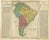 Antique Map of South America, 1822 For Sale