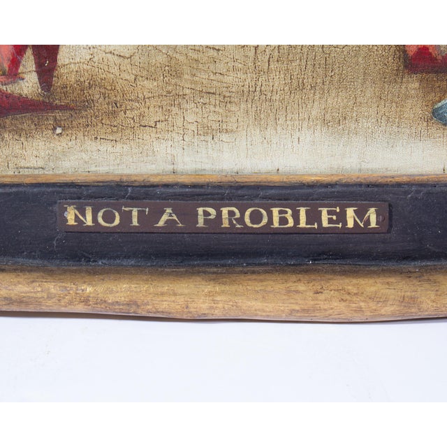 “Not a Problem” Surrealist Oil on Board Still Life Painting by Jeff Sutherland For Sale - Image 9 of 9