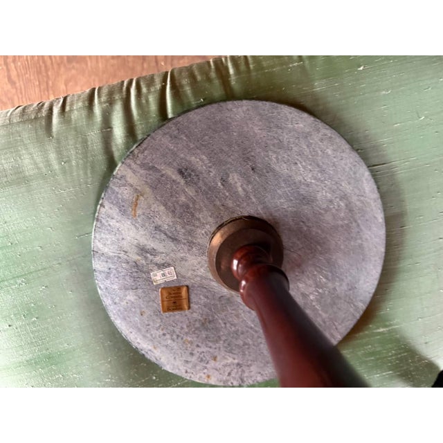 The Bombay Company Pedestal Base Marble Top Plant Stand For Sale - Image 11 of 11