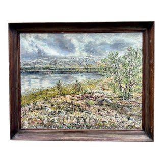 Landscape With Spring Flowers Oil Painting For Sale