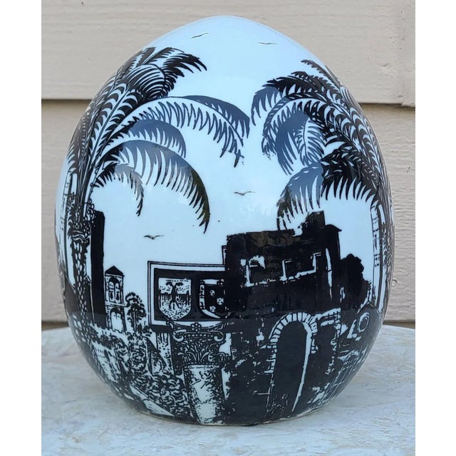 Vintage Large Scale Decorative Egg For Sale - Image 4 of 11