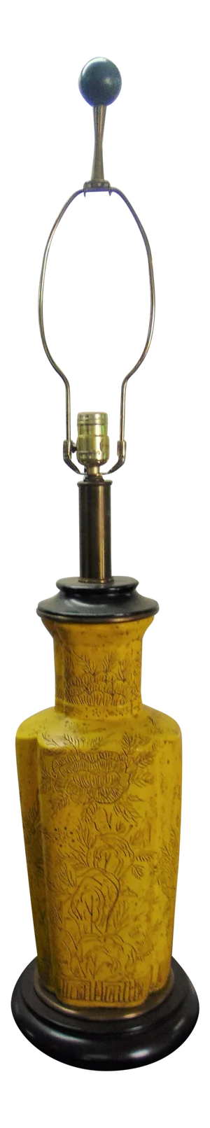 Paul Hanson Asian Design Yellow Vase Form Lamp