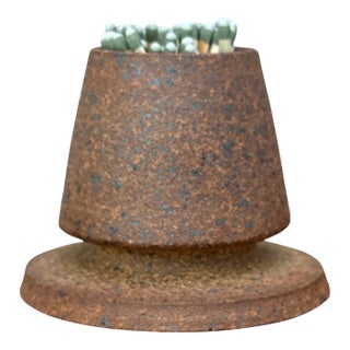 Vintage Signed Studio Pottery Match Striker For Sale