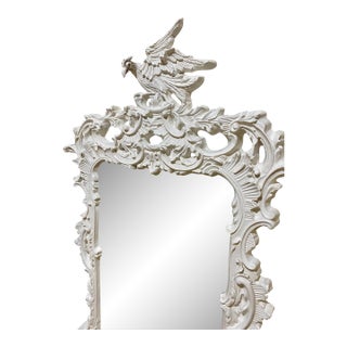 60” Vintage Rococo Style Hand Carved Mirror For Sale