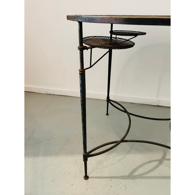 1950s Mario Papperzini for Salterini Garden Dining Table With Drink Holders Italy Rare! Attributed For Sale - Image 9 of 13