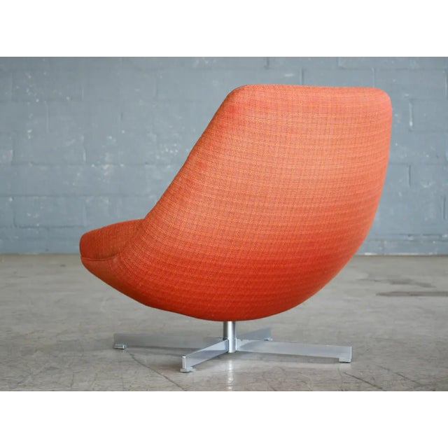 1960s Model Ml91 Swivel Lounge Chair by Illum Wikkelsø for Mikael Laursen, 1960s For Sale - Image 5 of 11