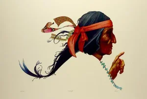"To the Light" American Indian, by Robert Alrich, Cherokee, Navajo, Sioux, Apache, Blackfeet Limited Edition Print, 1986