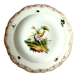 19th Century Meissen Porcelain Plate With Birds and Insects