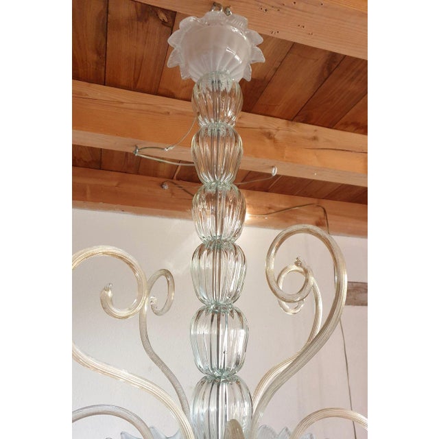 White Murano Glass Neoclassical Lantern 1960s For Sale - Image 11 of 11