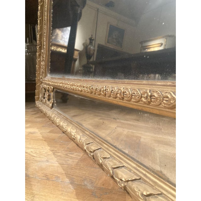 Antique French Louis XV Style Full Length Giltwood Pier Mirrors, 19th Century, Set of 2 For Sale - Image 17 of 18