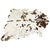 Brown Vintage White Cowhide Rug, 1960s For Sale - Image 8 of 8