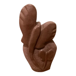 'Mother Elephant With Baby' Original African Shona Stone Sculpture, 20th Century