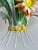 Vintage European Floral Tole Chandelier with Frosted Glass Tulip Shades, 1970s For Sale - Image 10 of 13