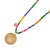 Metal Spiritual Symbol Gold Pendant Colorful Beaded Necklace For Sale - Image 7 of 8