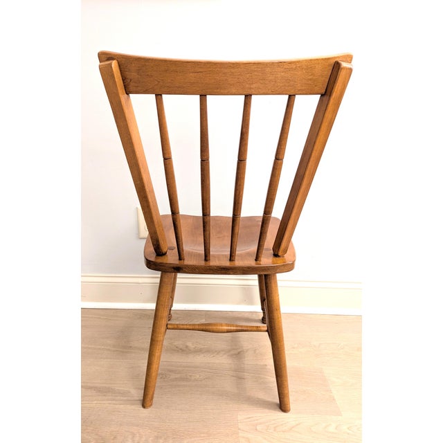 Ethan Allen 1960s Ethan Allen Heirloom Nutmeg Maple Chair Spindle Back For Sale - Image 4 of 7