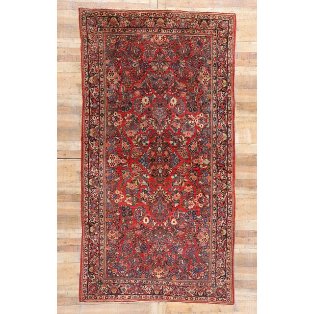 Antique Persian Sarouk Rug - 06'02 X 11'07 For Sale - Image 9 of 9