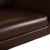 Brown Pavo Leather Chrome Armchair in Brown with Manual Reclining Function by FSM For Sale - Image 8 of 18