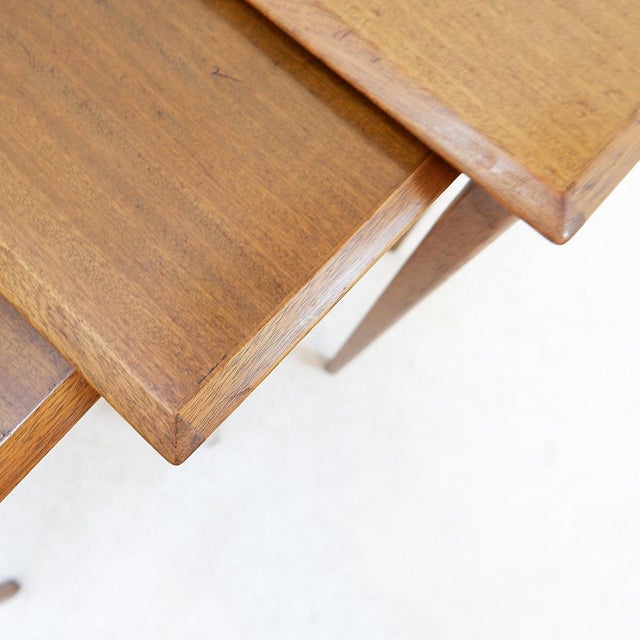 Mid-Century Modern Teak Nesting Tables, 1960s, Set of 3 For Sale - Image 13 of 16