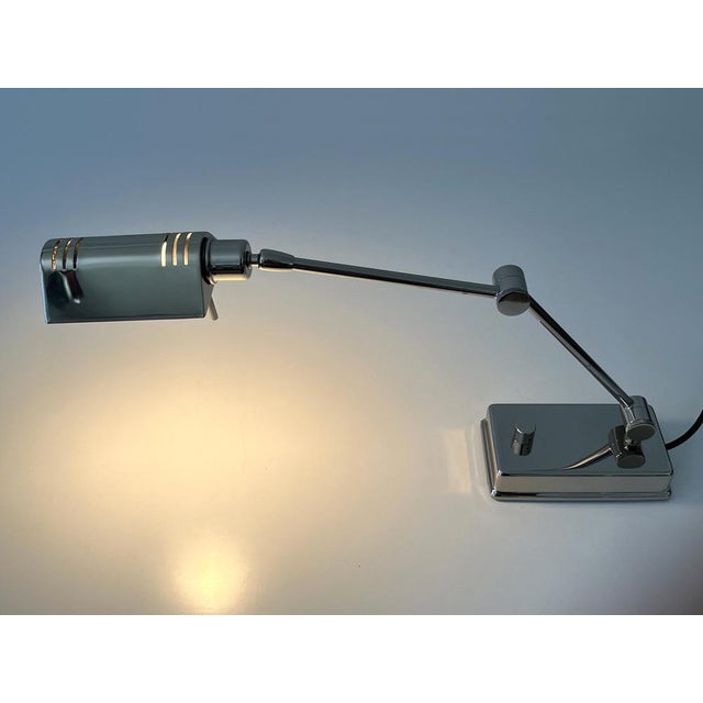 Nickel-Plated Brass Adjustable Desk Light from Holtkötter, Germany, 1980s For Sale - Image 9 of 18