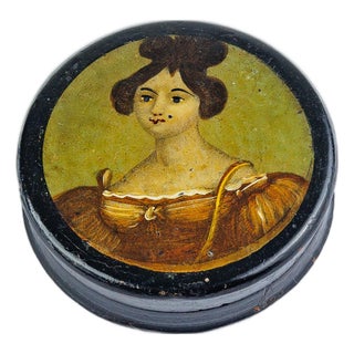 Late 19th Century Papier Mache Snuffbox For Sale