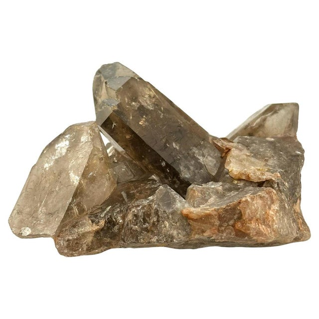Smoky Quartz Crystal Cluster, Brazil, 1970s For Sale - Image 10 of 10