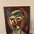 1970s Vintage Italian Abstract Portrait Painting ~ Framed For Sale - Image 5 of 10