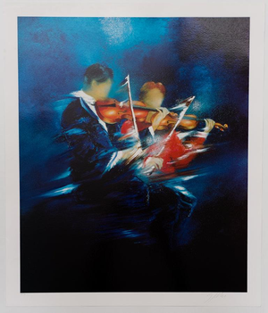 Victor Spahn, Concert duo de violonistes, Screen Print