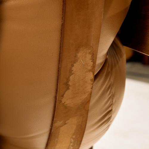 Hungarian Leather Sofa Set from Ipoly Furniture Factory, 1970s, Set of 2 For Sale - Image 6 of 18