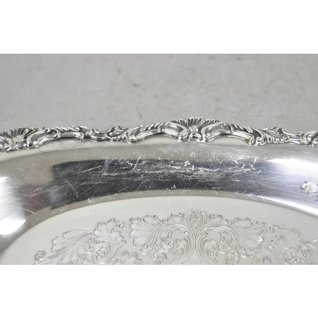 Silver Vintage Community Ascot Victorian Silver Plated Oval Narrow Trinket Dish For Sale - Image 8 of 12