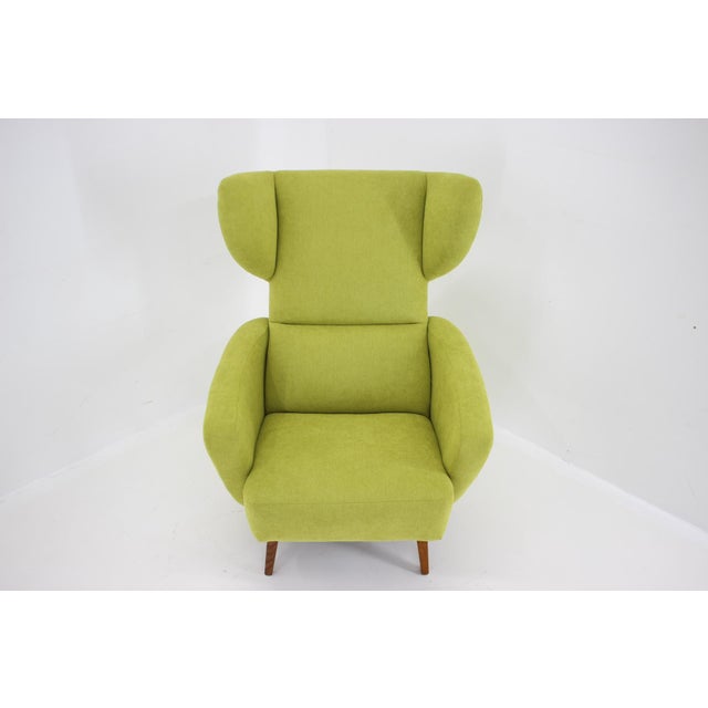 Wing Chair, Czechoslovakia, 1960s For Sale - Image 4 of 15
