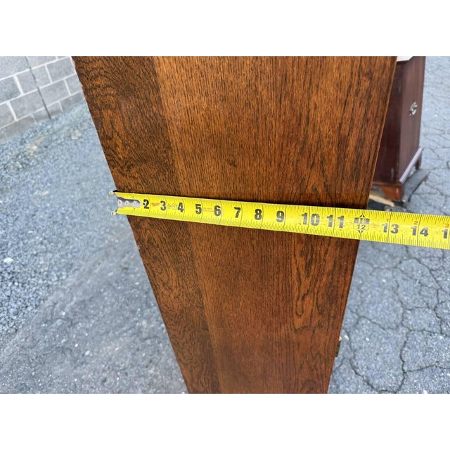Antique Larkin Style Tiger Oak Side-by-Side Secretary Desk For Sale - Image 10 of 18