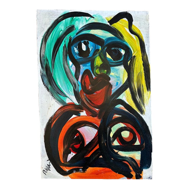 Peter Keil Abstract Portrait Painting - Junge Wilde Collection For Sale