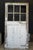Early 20th Century Antique Oak 6 Pane Barn Door Farmhouse Rustic Reclaimed Salvage 48" X 94 For Sale - Image 5 of 12
