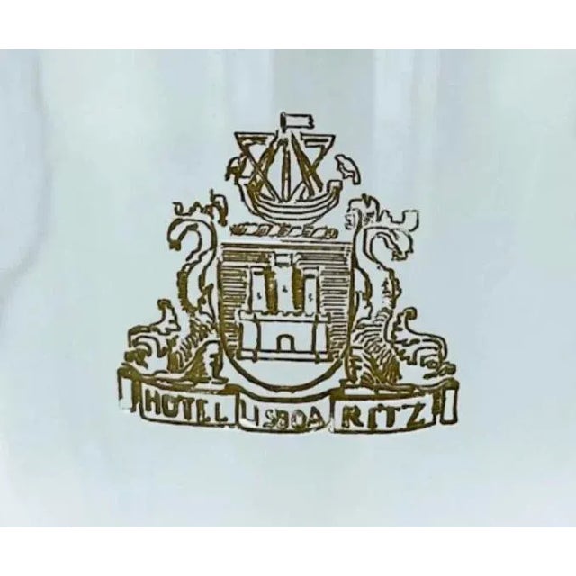 Glass Vintage 5-Star Luxury Ritz Hotel Lisboa Lisbon Cocktail Tumbler Glasses- Set of 3 For Sale - Image 7 of 12