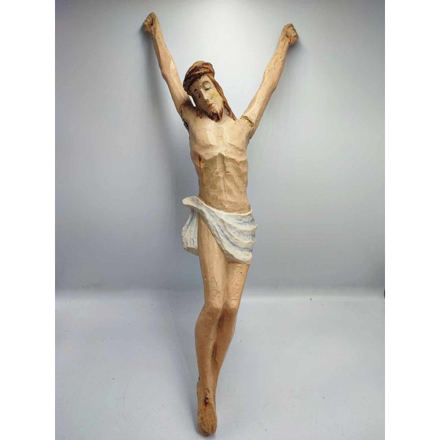 Wood Pre-War Lord Jesus, 1800s, Limewood For Sale - Image 7 of 7