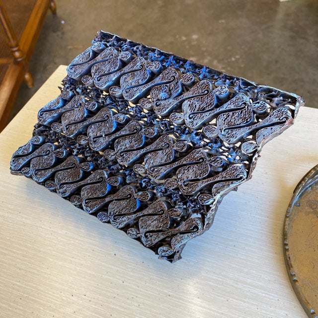 Metal Vintage Batik Fabric Metal Stamp For Sale - Image 7 of 7