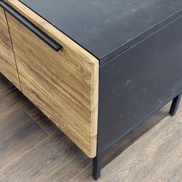 Crate & Barrel Rigby Natural Large Media Console With Base For Sale In San Francisco - Image 6 of 7