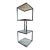 Geometric Chrome Etagere For Sale