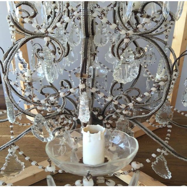 French 19th Century French Crystal 12-Light Chandelier For Sale - Image 3 of 8