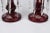 Glass Antique Pair Ruby Glass Mantle Lusters With Engraved Grapes For Sale - Image 7 of 10