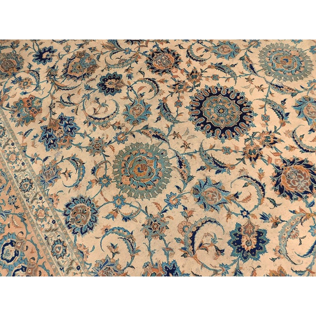 Distressed Vintage Persian Kashan Rug. 10'x 13'4" For Sale - Image 12 of 17