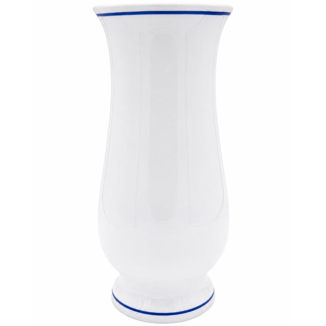 Vintage Ritz Madrid Spain Hotel White Porcelain Vase 9.5"h For Sale - Image 4 of 9